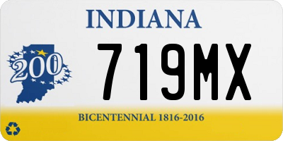 IN license plate 719MX