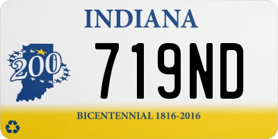 IN license plate 719ND