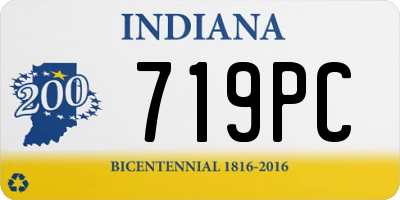 IN license plate 719PC