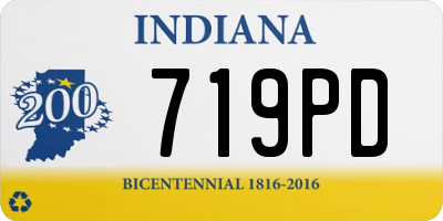 IN license plate 719PD