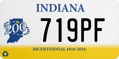 IN license plate 719PF