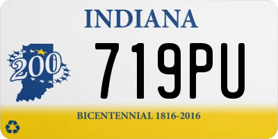 IN license plate 719PU