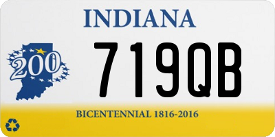 IN license plate 719QB