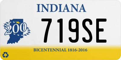 IN license plate 719SE