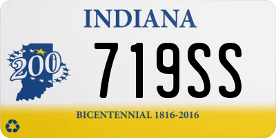 IN license plate 719SS
