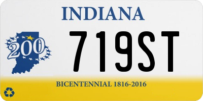 IN license plate 719ST