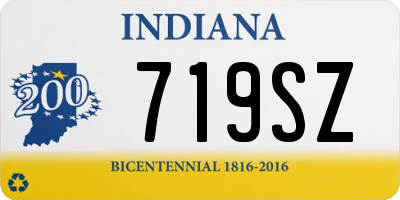 IN license plate 719SZ