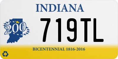 IN license plate 719TL