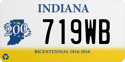 IN license plate 719WB