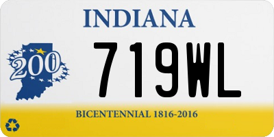 IN license plate 719WL