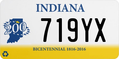 IN license plate 719YX