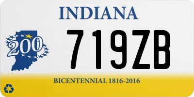 IN license plate 719ZB