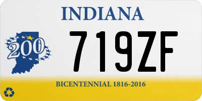 IN license plate 719ZF