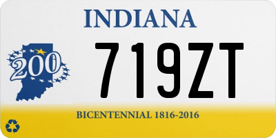 IN license plate 719ZT