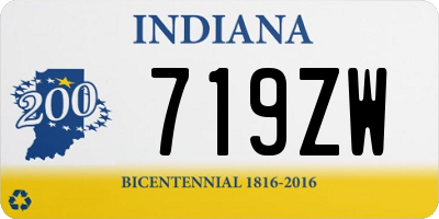 IN license plate 719ZW