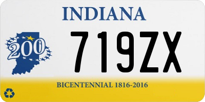 IN license plate 719ZX