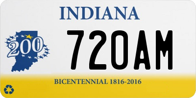 IN license plate 720AM