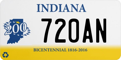IN license plate 720AN