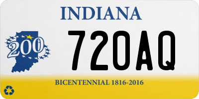 IN license plate 720AQ