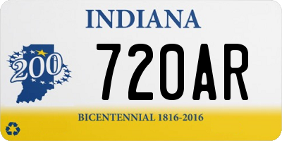 IN license plate 720AR