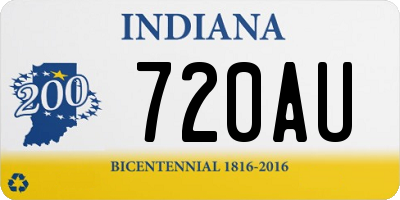 IN license plate 720AU