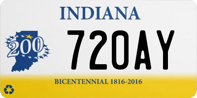 IN license plate 720AY