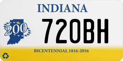 IN license plate 720BH