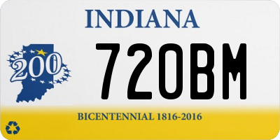 IN license plate 720BM