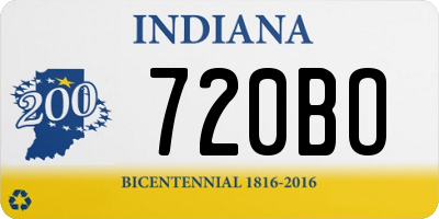 IN license plate 720BO