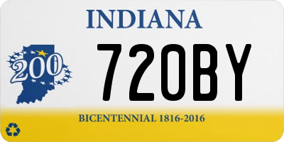IN license plate 720BY