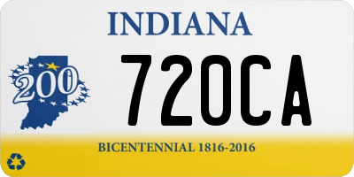 IN license plate 720CA