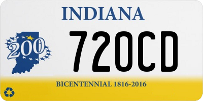 IN license plate 720CD