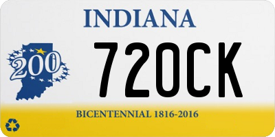 IN license plate 720CK