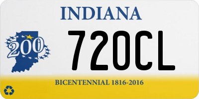 IN license plate 720CL