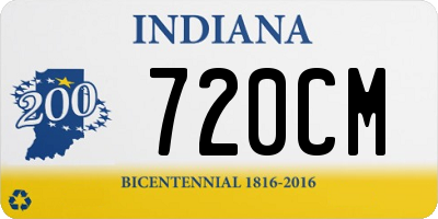 IN license plate 720CM