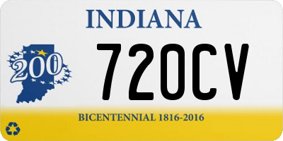 IN license plate 720CV