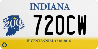 IN license plate 720CW