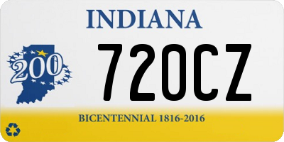 IN license plate 720CZ