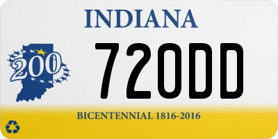 IN license plate 720DD