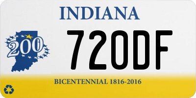 IN license plate 720DF