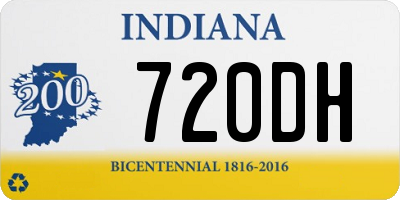 IN license plate 720DH