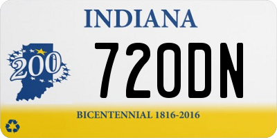 IN license plate 720DN