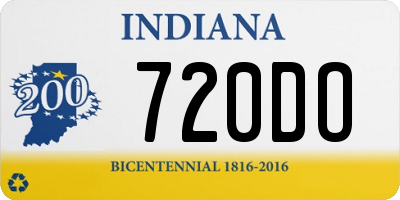 IN license plate 720DO
