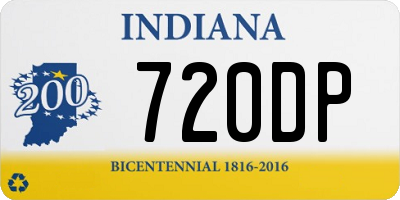 IN license plate 720DP