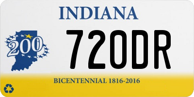 IN license plate 720DR