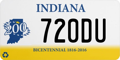 IN license plate 720DU