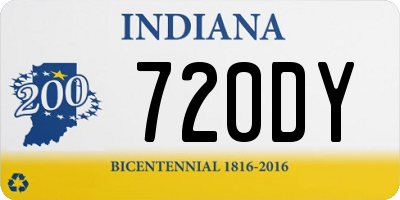 IN license plate 720DY