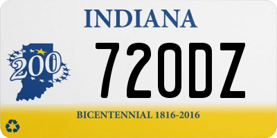 IN license plate 720DZ