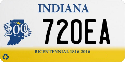 IN license plate 720EA