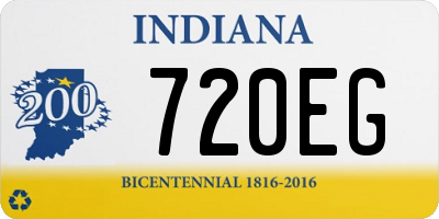 IN license plate 720EG